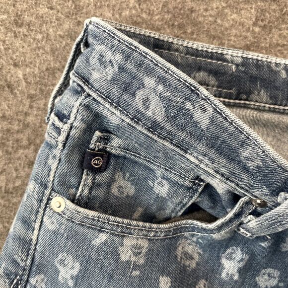 ADRIANO GOLDSCHMIED + LIBERTY ART FABRICS Floral Print Denim Blue Jeans Size 27R - Picture 7 of 16